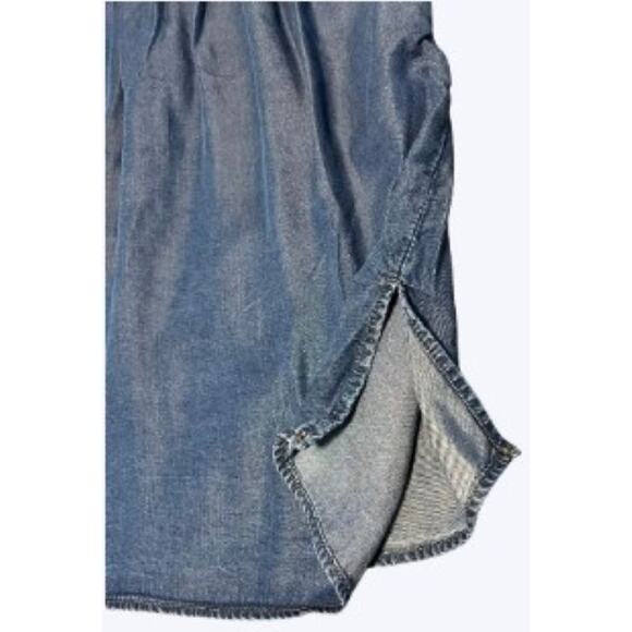 Zara Denim Women's Skirt Blue A Line Pull On Mini Pockets Western Size Medium - Picture 7 of 7